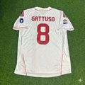 2011/12 Gennaro Gattuso #8 Milan White Away Retro Football Jersey – Back View