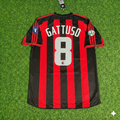 2003/04 Gennaro Gattuso 8 Milan Home Retro Football Jersey – Back View