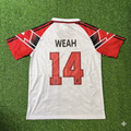 AC Milan 1997 Away Retro Football Jersey – George Weah #14 – Back View