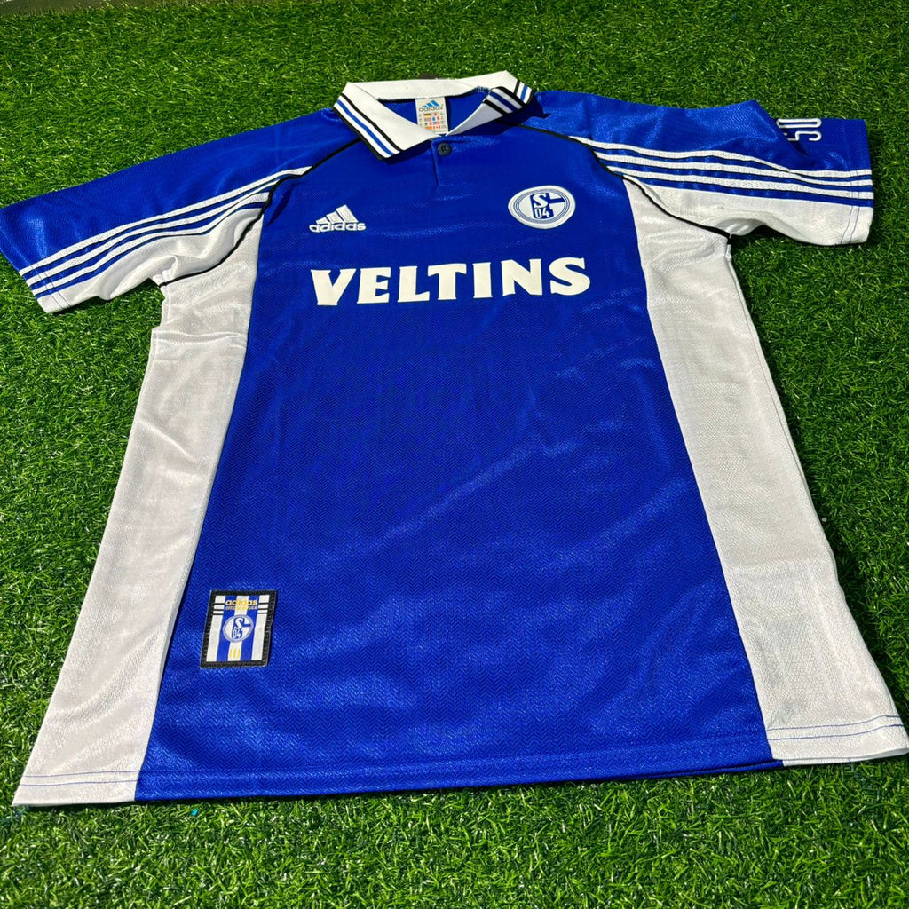 FC Schalke 04 1998 2000 Blaues Heimtrikot Fußball Retro – 5