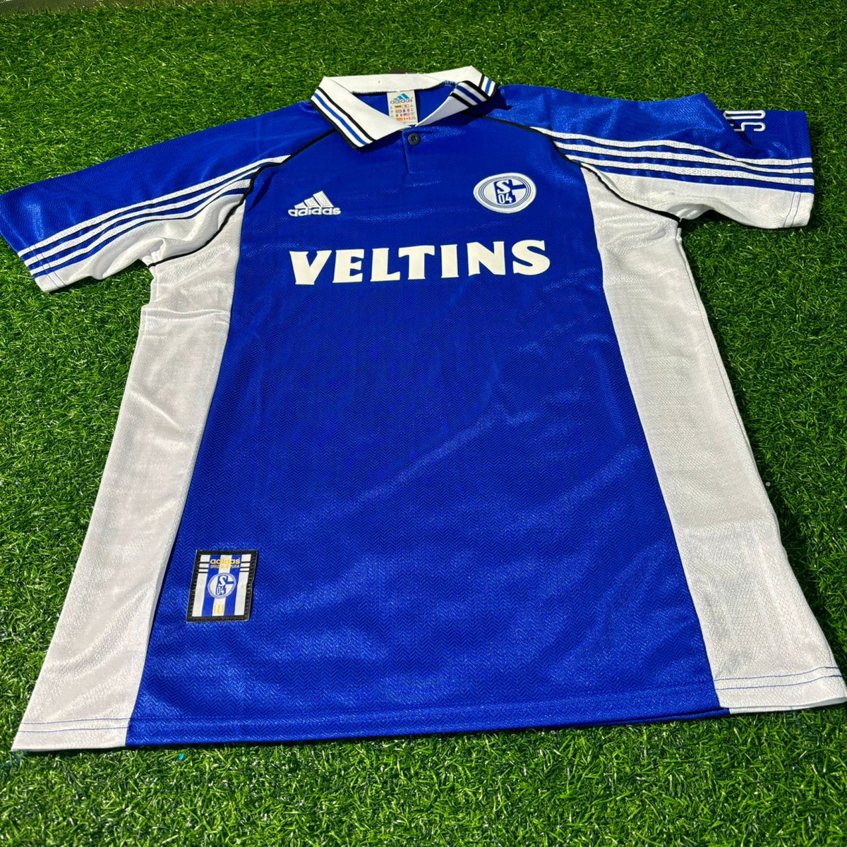 1999/00 Jiri Nemec FC Schalke 04 Blaues Heimtrikot Retro Fußballtrikot Jersey – 4