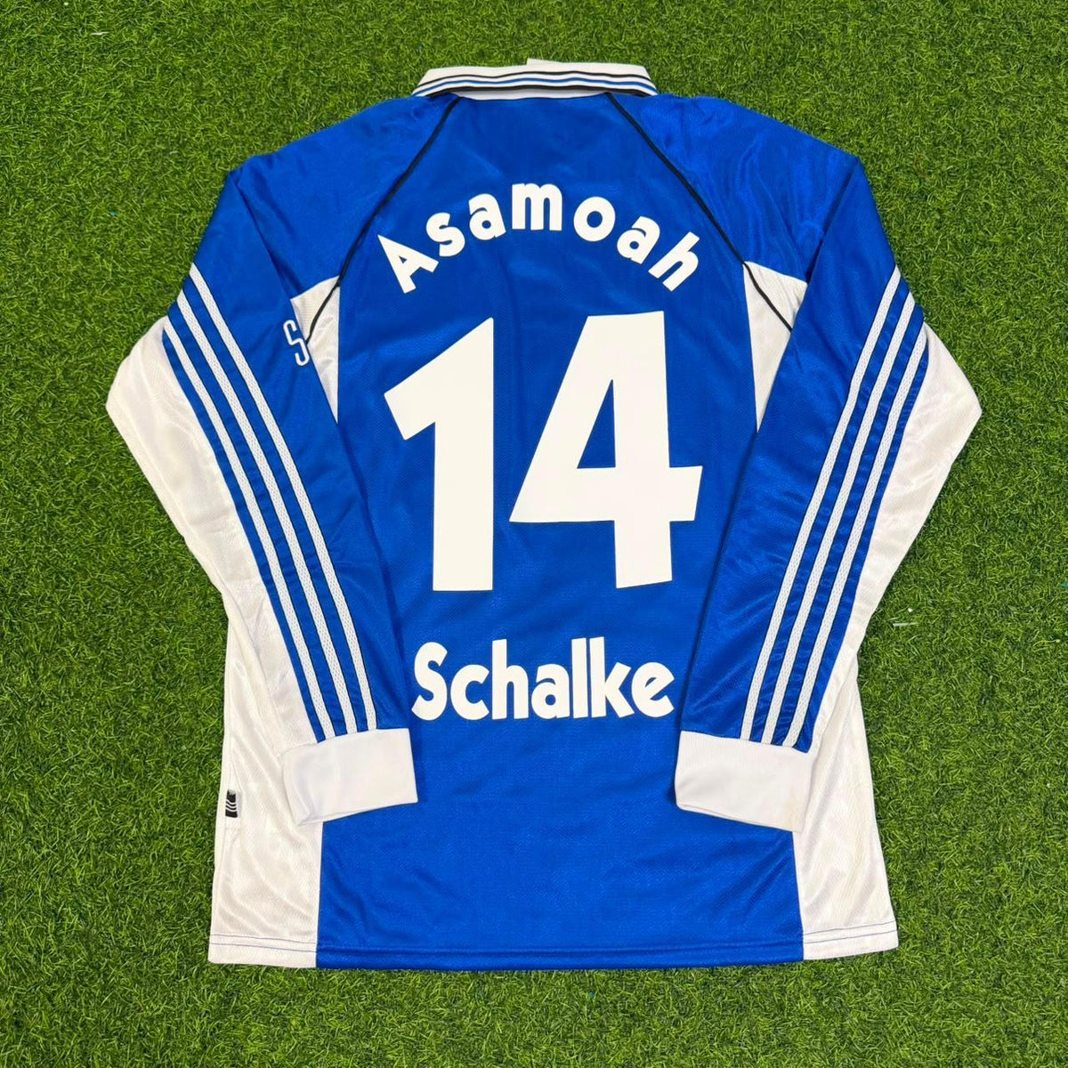 Gerald Asamoah #14 Schalke 04 1998/00 Langarm Retro – Back View