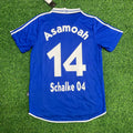 Gerald Asamoah Schalke 04 2000–2002 Heim Retro Blau – Back View