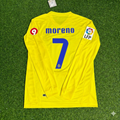 Gerard Moreno 7 Villarreal CF 2008/2009 Long Sleeve Retro Football Jersey – Back View