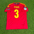 Gerard Pique Spain EURO 2012 Final Retro Football Jersey – Back View