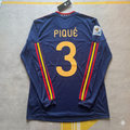 2010 Spain World Cup Gerard Pique - Final Retro Football Jersey – Back View