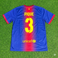 Barcelona 2012/2013 Retro Home Football Jersey – Gerard Pique – Back View