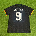 Gerd Müller Germany Black Polo Retro Commemorative Jersey – Back View