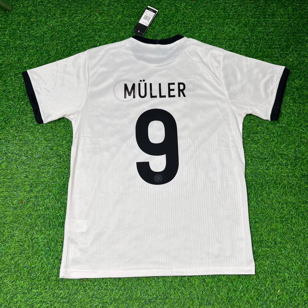 Gerd Müller Deutschland 125 Jahre Sonderedition Germany Weißes Fußballtrikot Paradise Edition – Back View