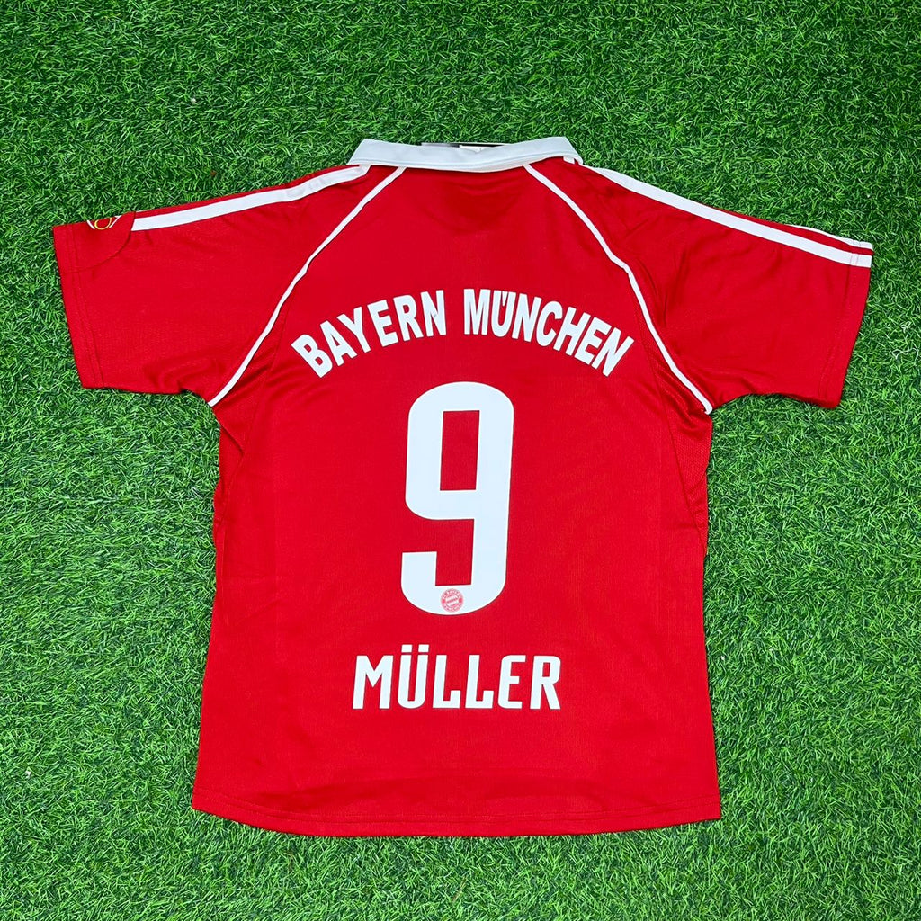 Gerd Müller Bayern Munich Retro Red Retro Football Jersey – Back View