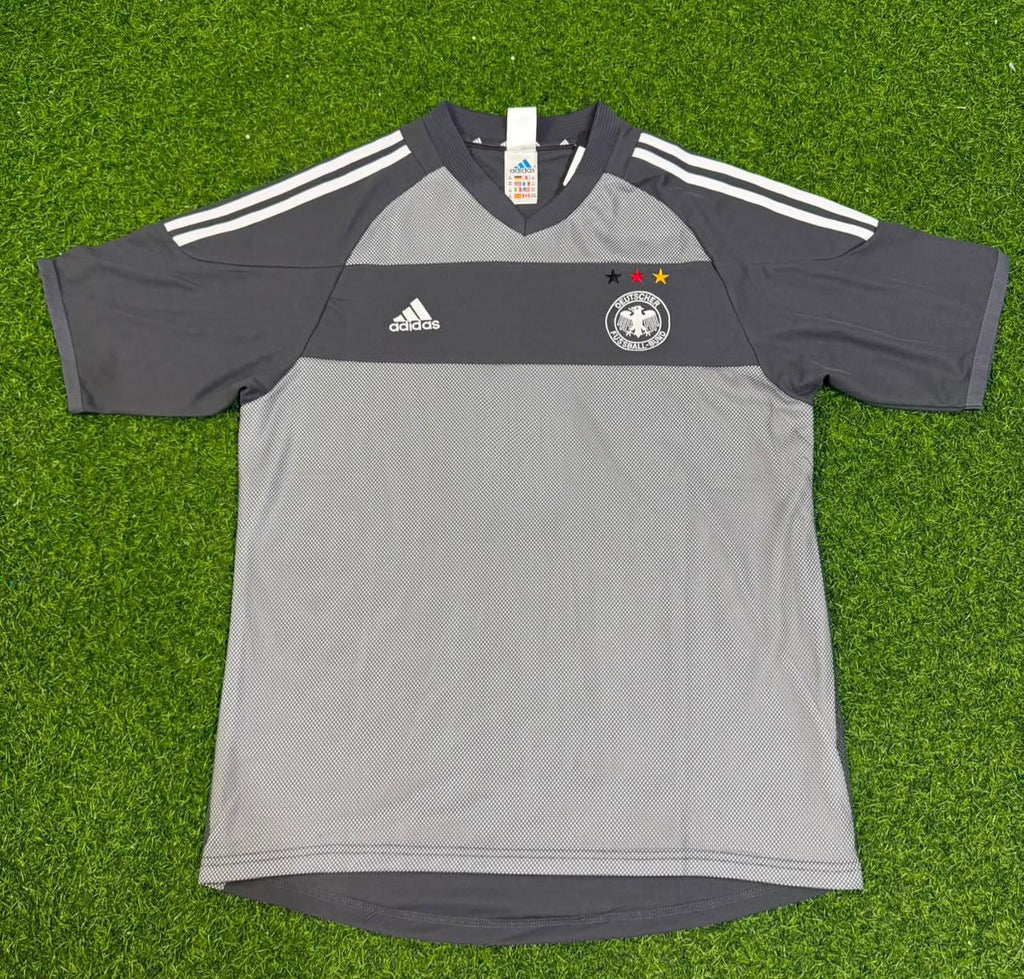 Germany 2002 World Cup Gray Special Retro Football Jersey – Bernd Schneider – Front View
