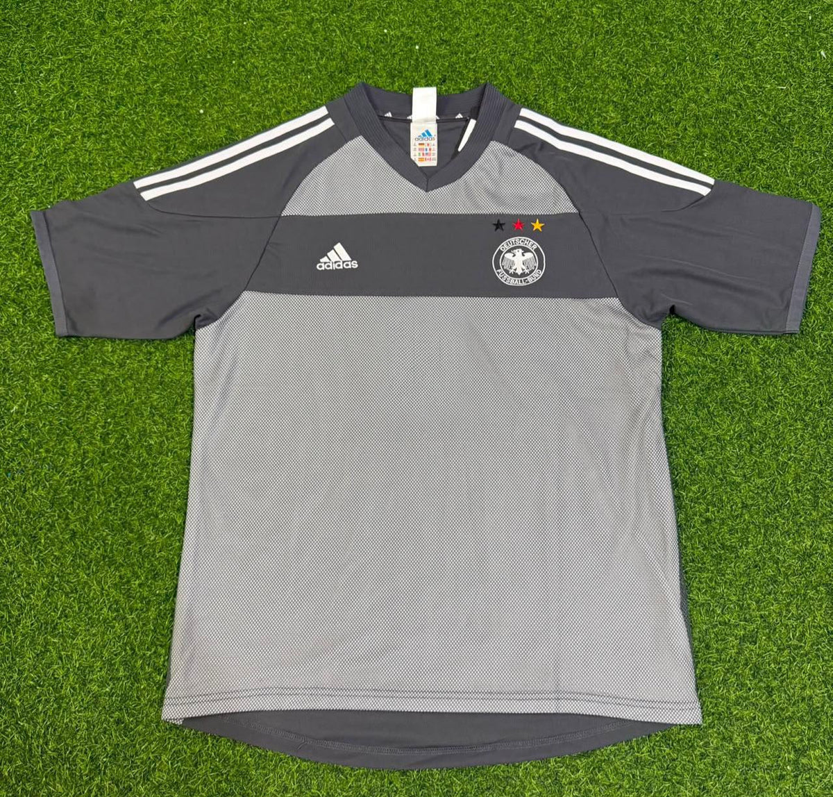 Jens Nowotny Germany 2002 World Cup Gray Special Retro Football Jersey – Front View