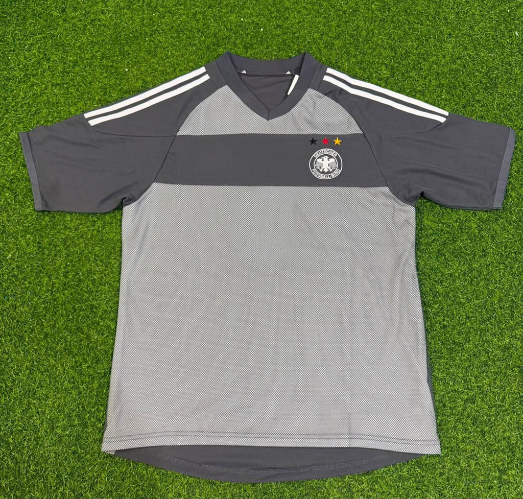 Germany 2002 World Cup Gray Special Retro Football Jersey – Front View