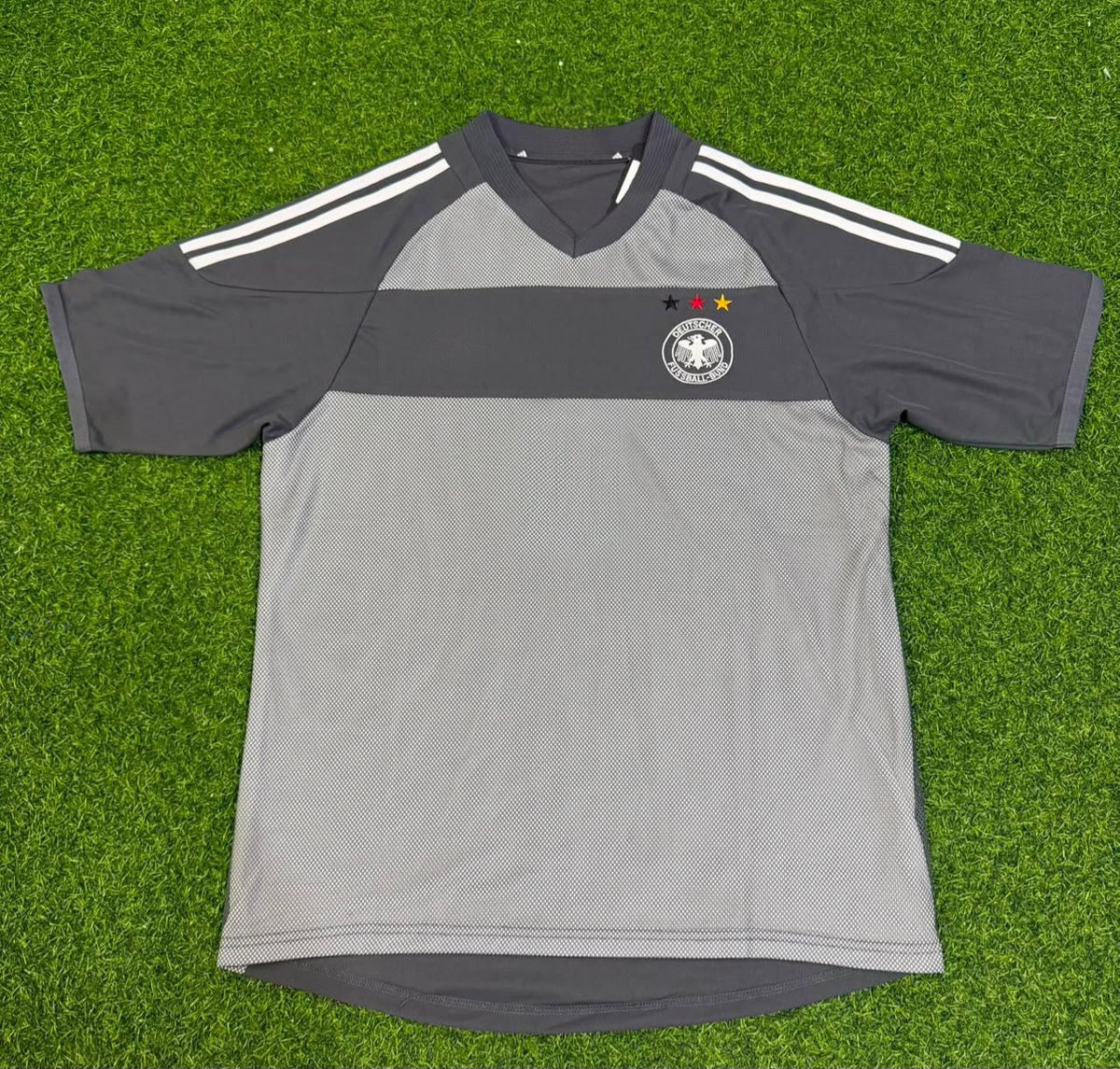 Germany 2002 World Cup Gray Special Retro Football Jersey – Front View