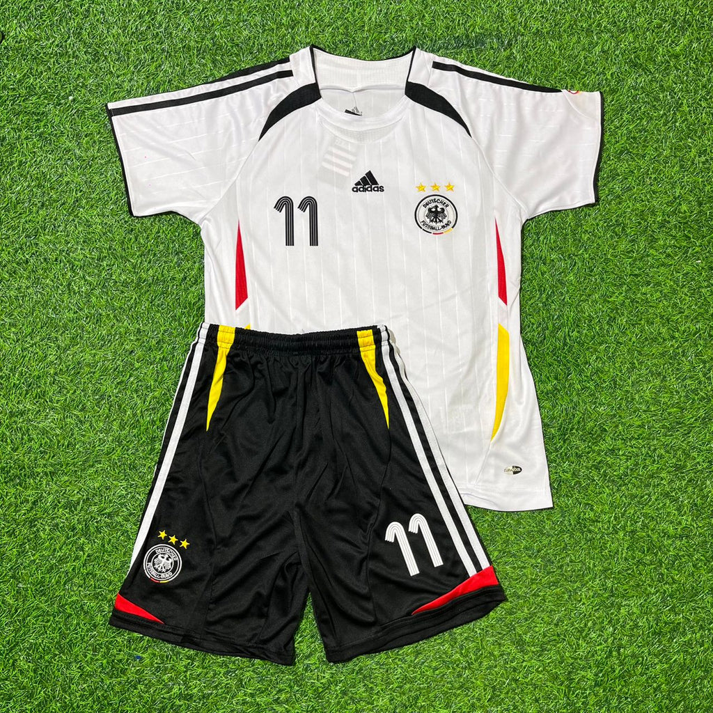 Miroslav Klose Germany 2006 World Cup Kids White Retro Football Jersey – Front View