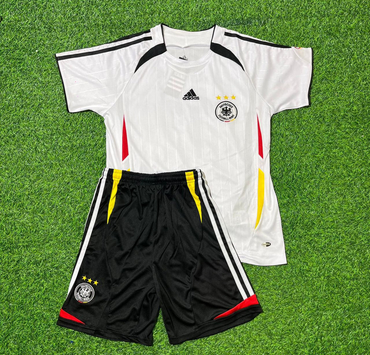 2006 Germany World Cup Michael Ballack Kids White Retro Football Jersey – Front View