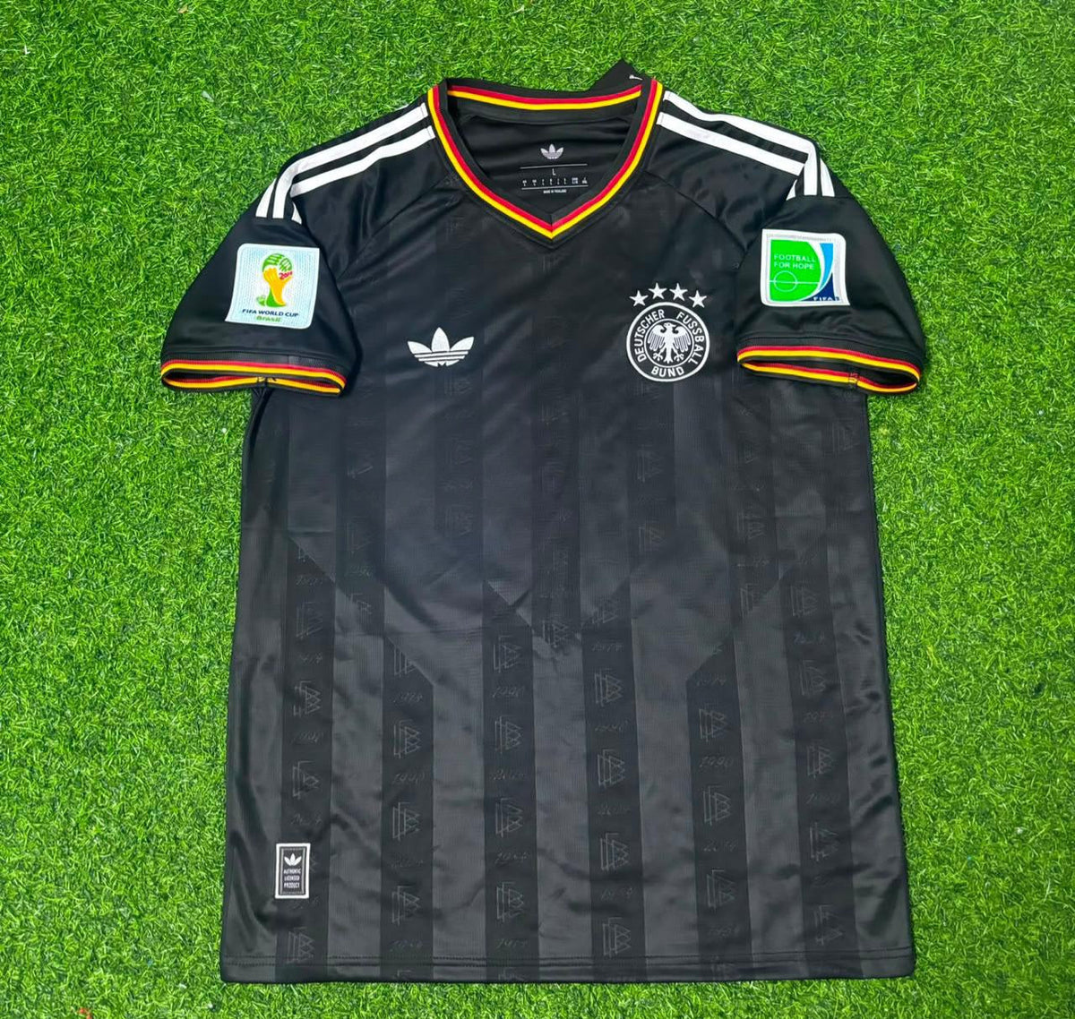 2014 Germany World Cup Julian Draxler Special Edition Black Retro Football Jersey – Front View