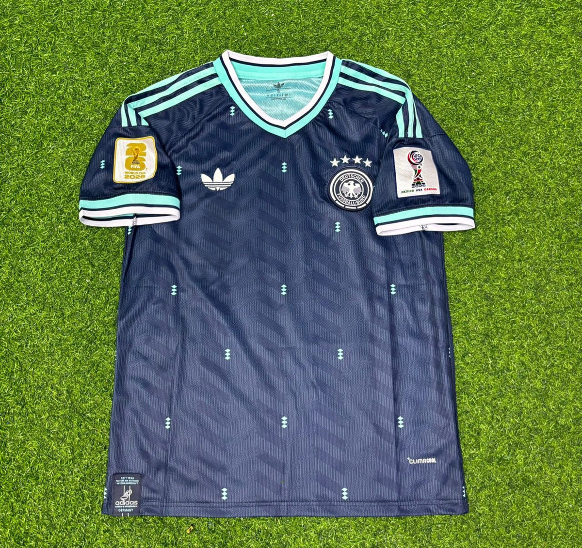 Germany 2026 World Cup Golden Patch Football Jersey – Nathaniel Brown #18 – Front View
