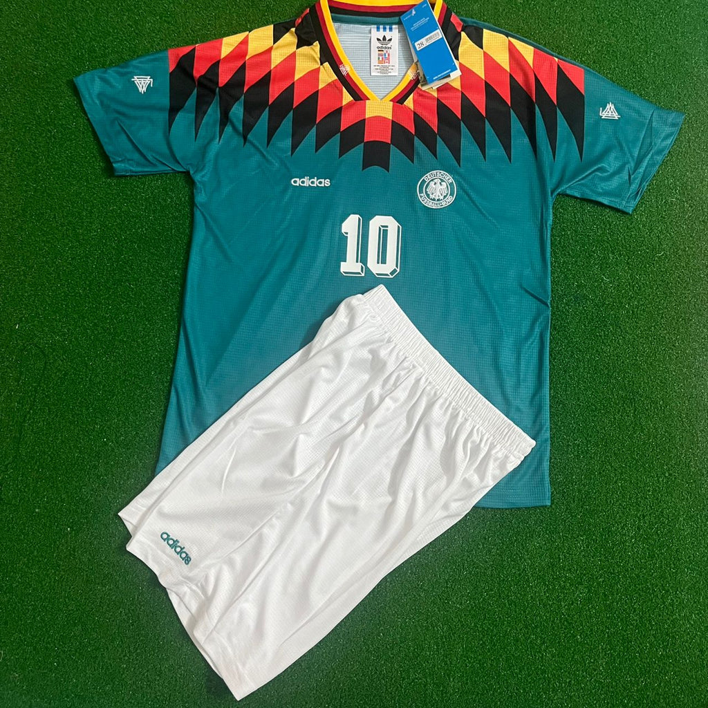 Lothar Matthäus Germany Deutschland 1994 Retro Kids Kit Jersey KinderTrikot Enfant – Front View