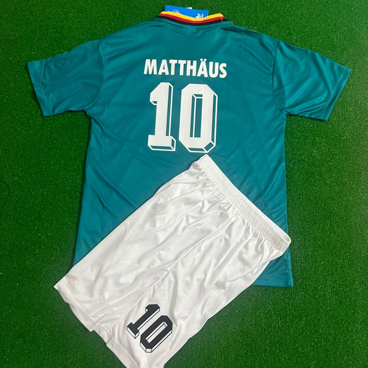 Lothar Matthäus Germany Deutschland 1994 Retro Kids Kit Jersey KinderTrikot Enfant – Back View