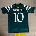 Germany Deutschland Lukas Podolski Retro Jersey Deutschland Weltmeisterschaft retro – Back View