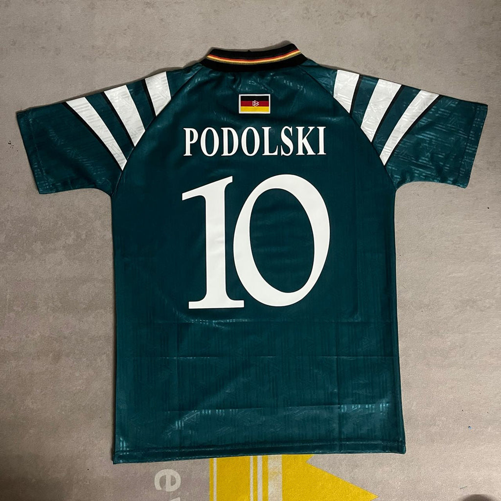 Germany Deutschland Lukas Podolski Retro Jersey Deutschland Weltmeisterschaft retro – Detailed View