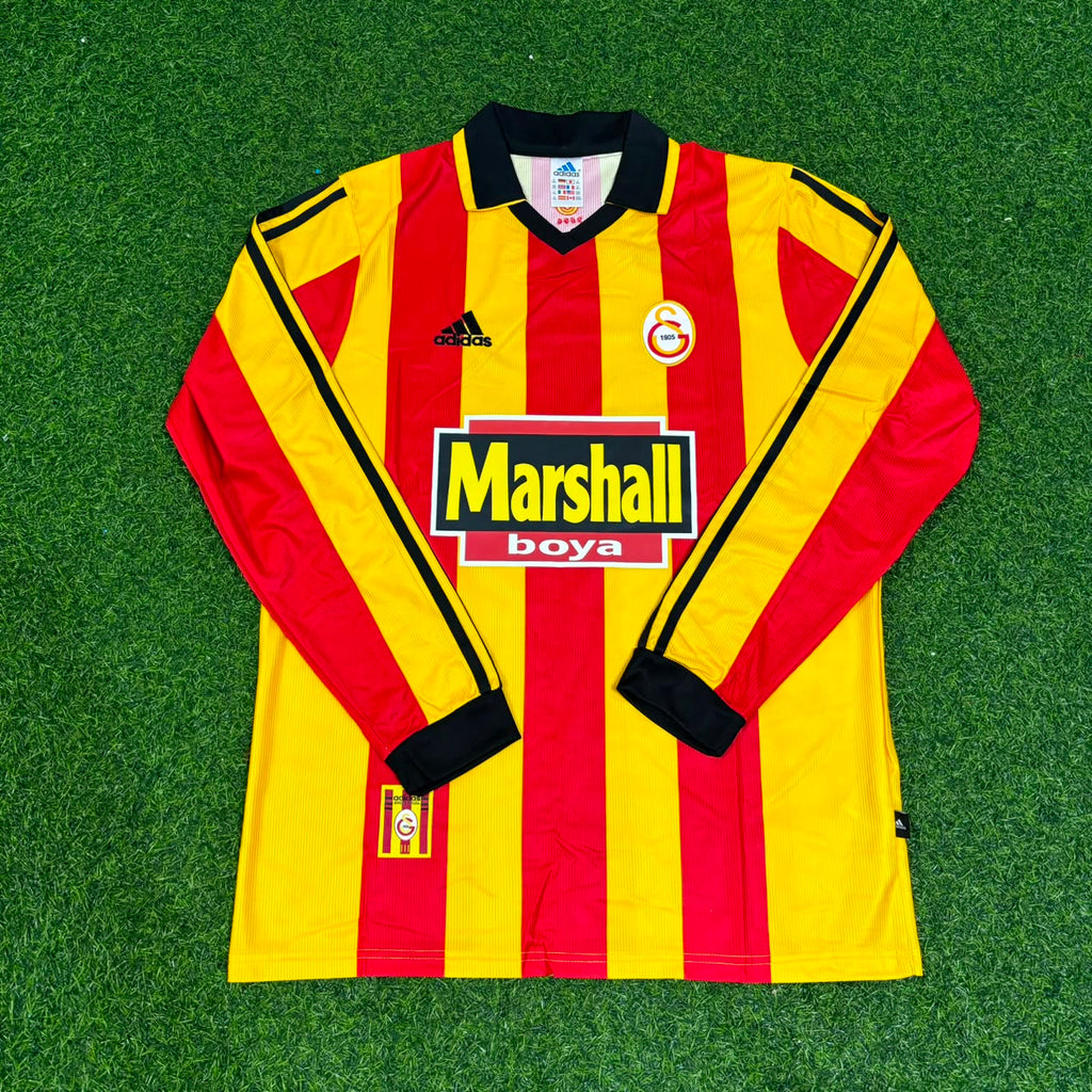 1999/00 Gheorghe Hagi Galatasaray Long Sleeve Retro Football Jersey – Front View