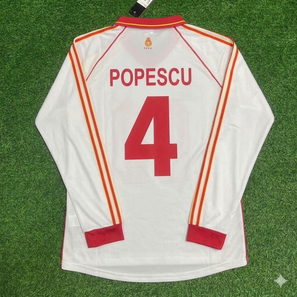 2000 Gheorghe Popescu Galatasaray UEFA Final Retro Football Jersey Collection – Back View