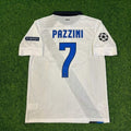 Giampaolo Pazzini #7 Inter 2011/2012 White Away Jersey – Back View