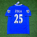 2003 Gianfranco Zola Chelsea 2005 Season Home Navy Blue Retro Football Jersey – Back View