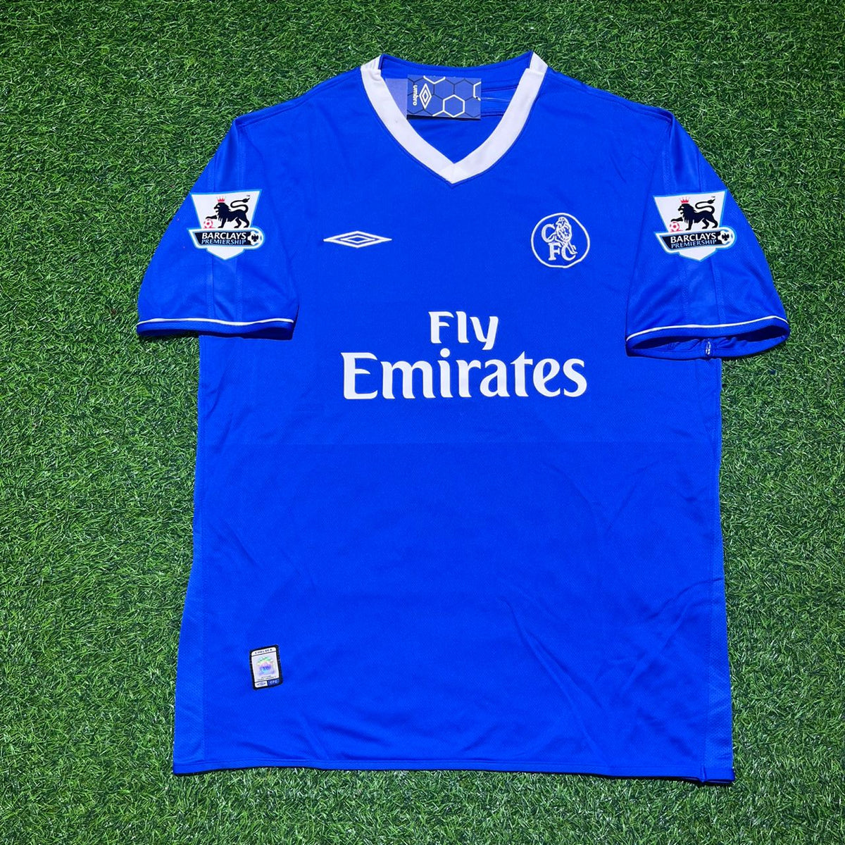 2003 Gianfranco Zola Chelsea 2005 Season Home Navy Blue Retro Football Jersey – Front View