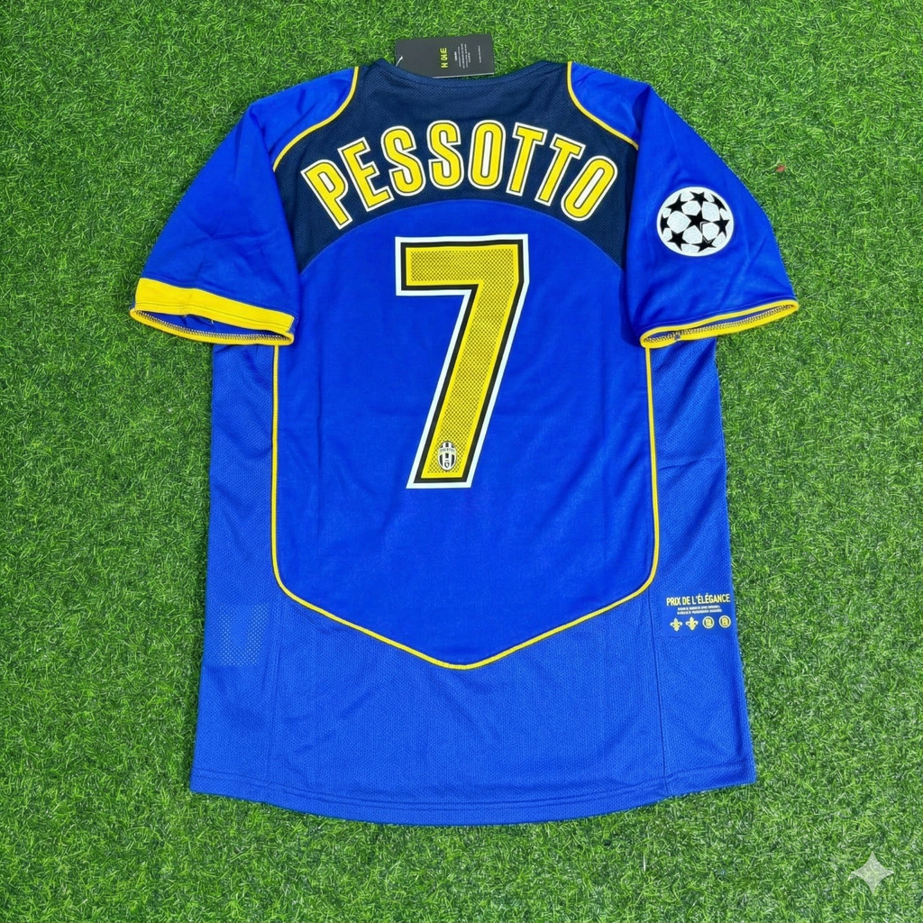 Juventus 2004-2005 Blue Retro Jersey | Kit | | – Gianluca Pessotto – Back View