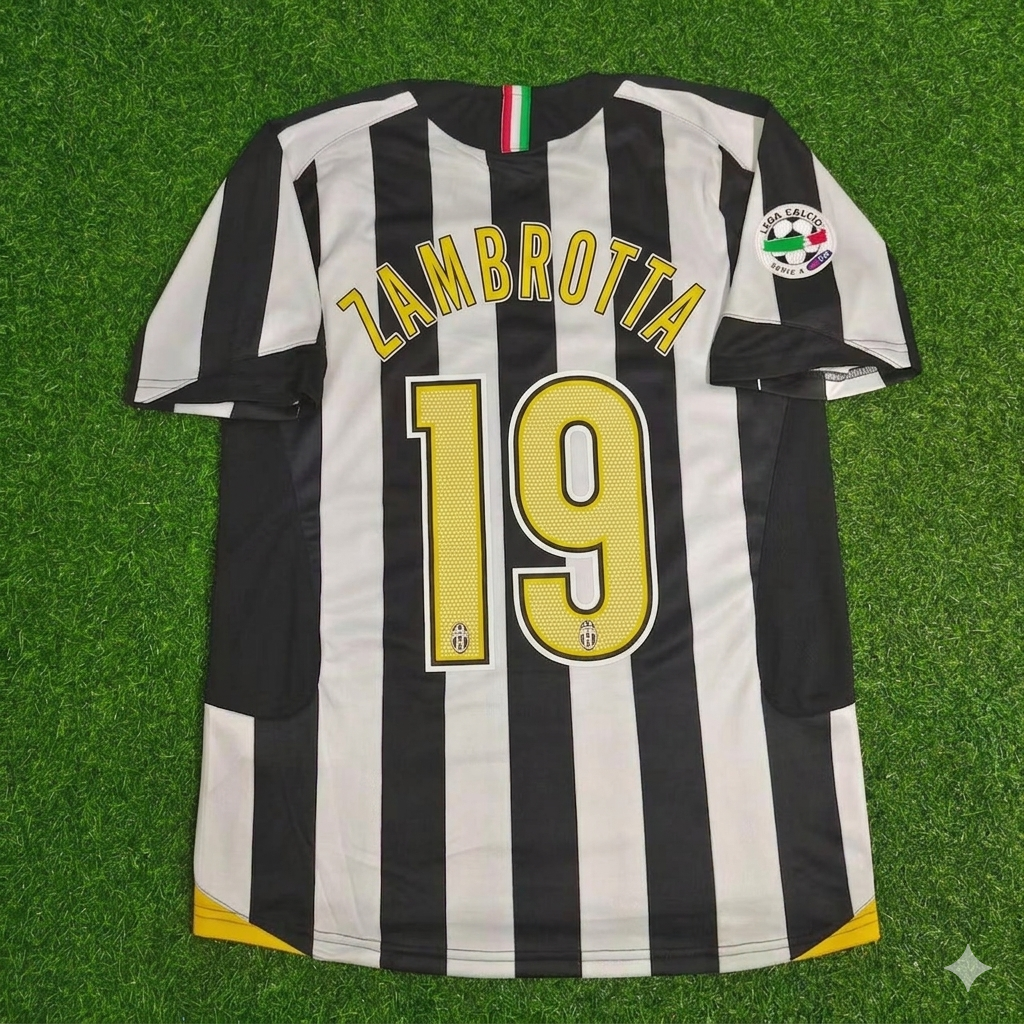 2005/06 Gianluca Zambrotta Juventus Retro Football Jersey – Back View
