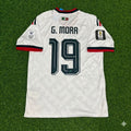 2026 Mexico World Cup Gilberto Mora Home White Football Jersey – Back View