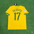 2006 Brazil World Cup Gilberto Silva #17 Football Jersey – Back View