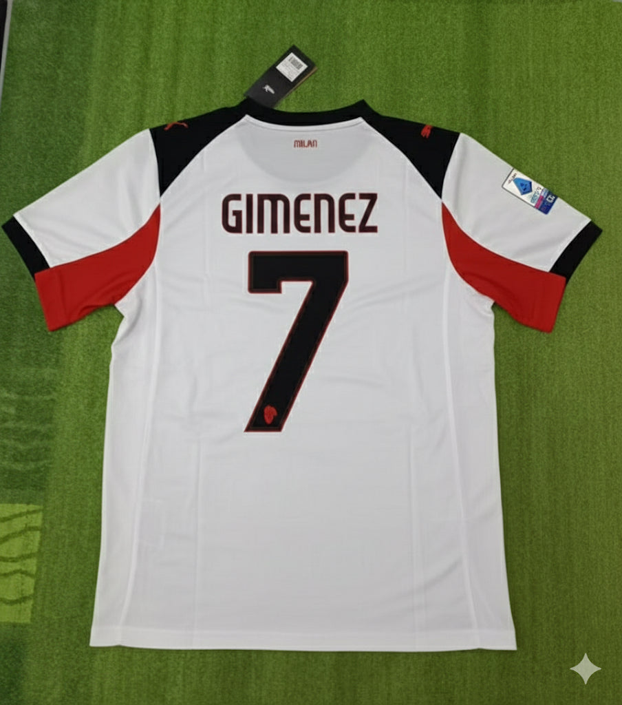 Santiago Giménez Ac Milan Football Jersey – Back View