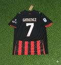 Santiago Giménez Ac Milan Football Jersey – Back View
