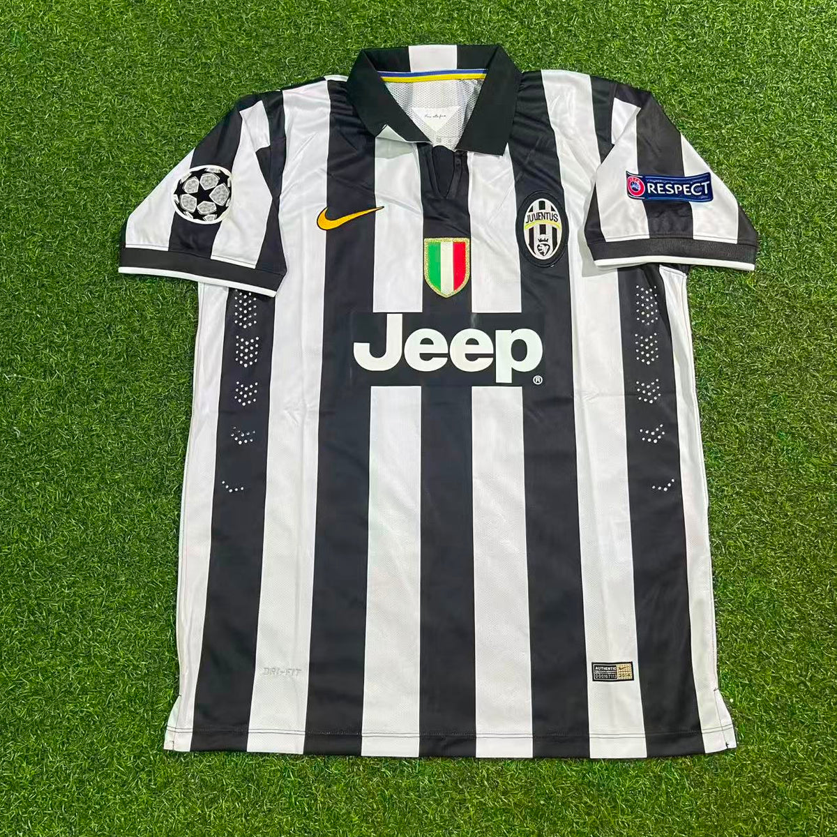2014 Giorgio Chiellini 3 Juventus 2015 Retro Football Jersey Collection – Front View