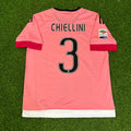 Juventus Retro Pink 2015-2016 Jersey – Giorgio Chiellini – Back View