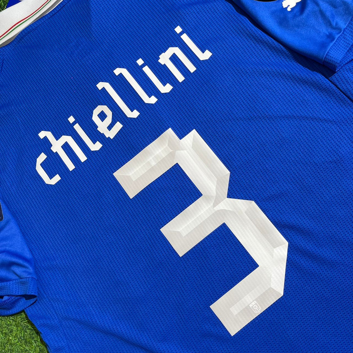 Italy Euro 2012 Retro Home Jersey – Giorgio Chiellini 3- – Detailed View
