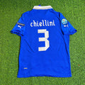 Italy Euro 2012 Retro Home Jersey – Giorgio Chiellini 3- – Back View