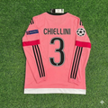 Juventus Pink Retro 2015-2016 Pink Jersey – Giorgio Chiellini – Back View