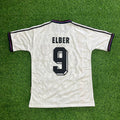 1997 Giovane Élber Bayern Munich 1998 Away White Retro Football Jersey – Back View