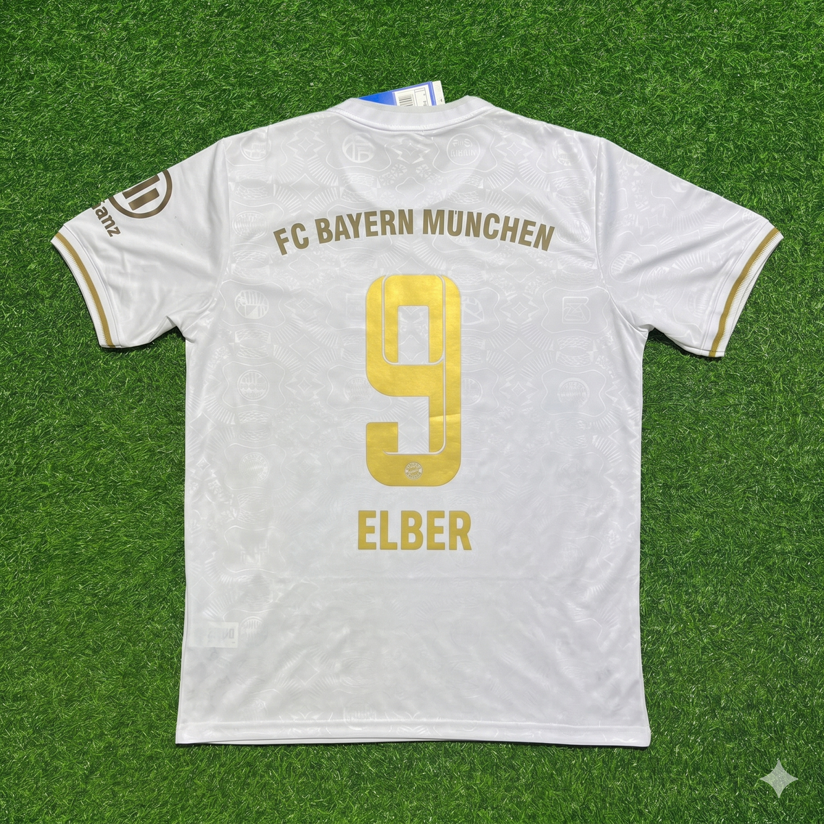Giovane Elber #9 FC Bayern München 125 Years Anniversary Special-Edition White Jersey – Back View