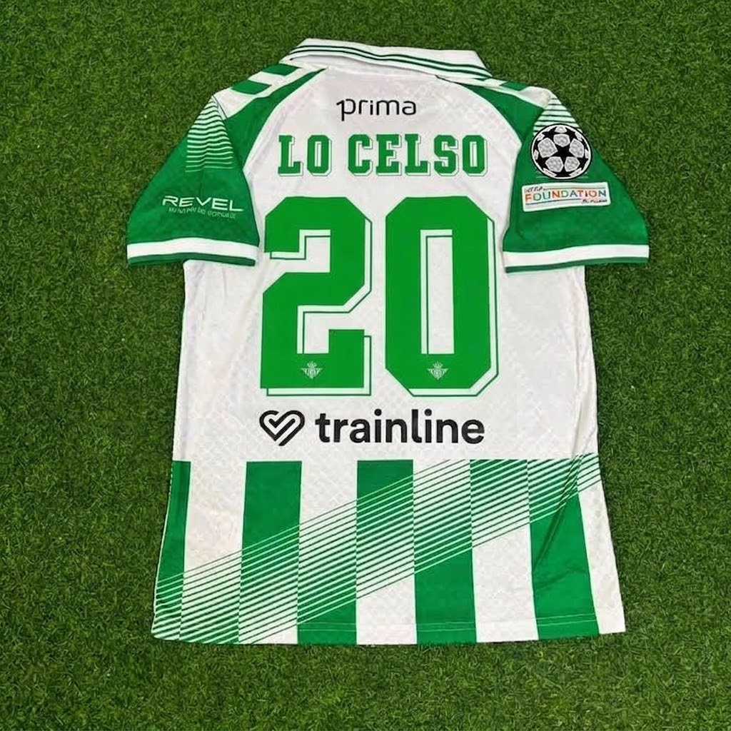 Giovani Lo Celso #20 Real Betis 2027 Home New Season Green White Football Jersey – Back View