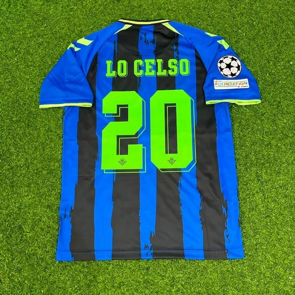 Giovani Lo Celso #20 Real Betis 2027 Third New Season Champions League Patch Football Jersey – Back View