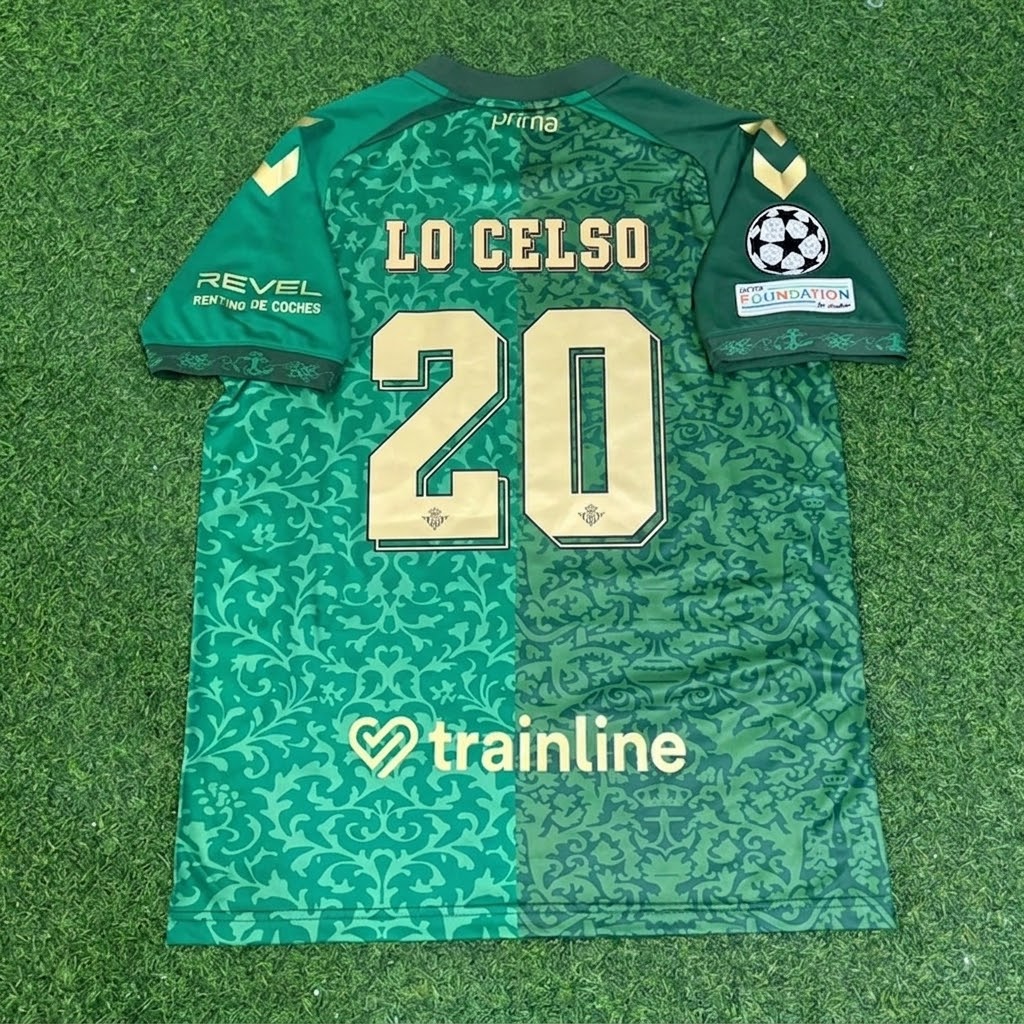 Giovani Lo Celso #20 Real Betis 2027 Away New Season Champions League Patch Football Jersey – Back View