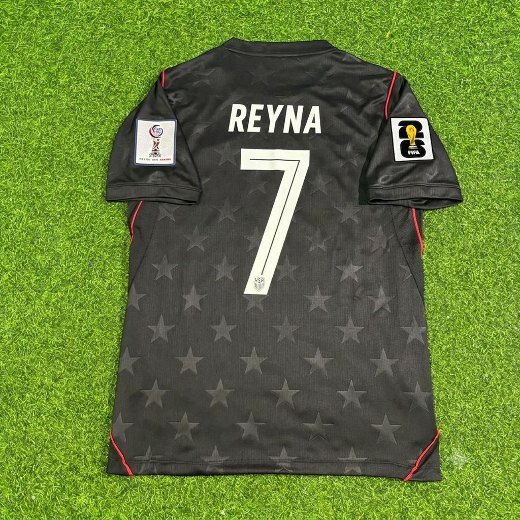 Giovanni Reyna USA 2026 World Cup Black Football Jersey – Back View