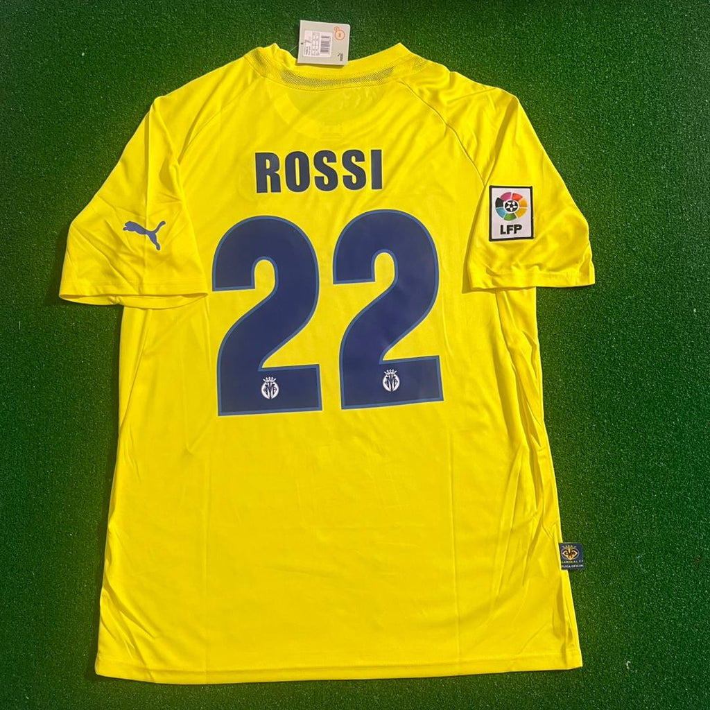 Giuseppe Rossi #22 – Villarreal 2009–2010 Retro Home Soccer Kit Jersey – | | – Back View