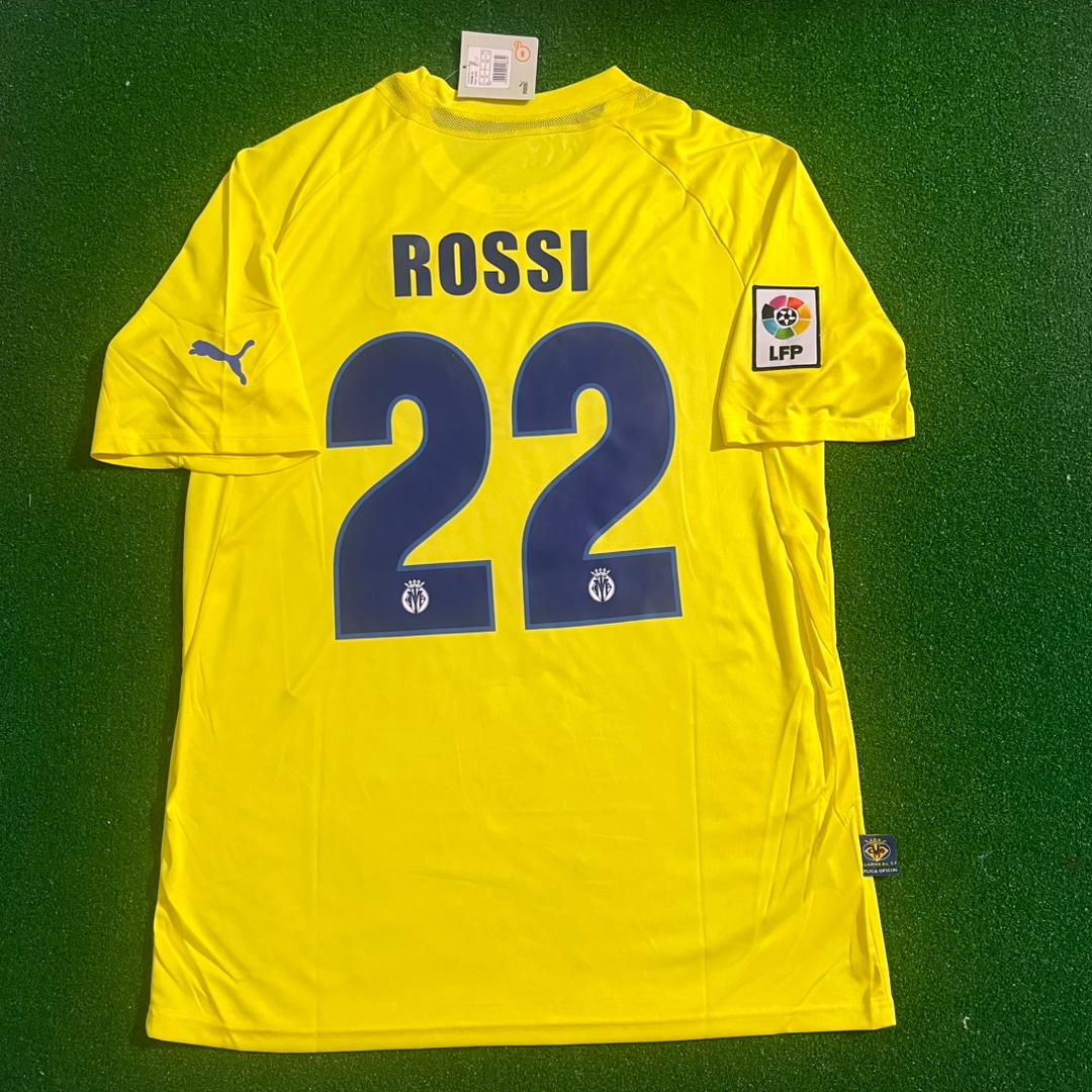 Giuseppe Rossi #22 – Villarreal 2009–2010 Retro Home Soccer Kit Jersey – | | – Back View
